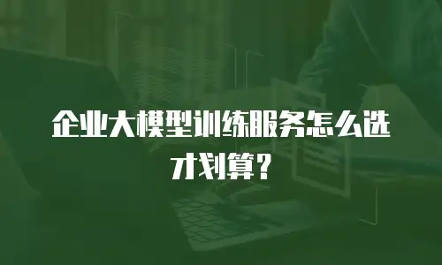企业大模型训练服务怎么选才划算？