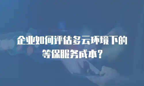 企业如何评估多云环境下的等保服务成本？