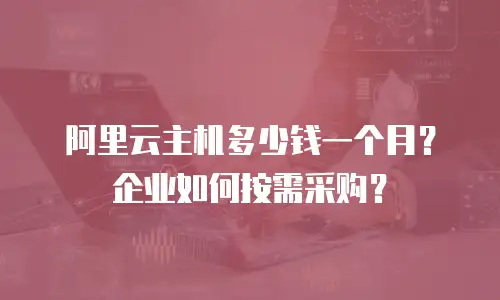 阿里云主机多少钱一个月？企业如何按需采购？