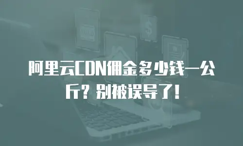 阿里云CDN佣金多少钱一公斤？别被误导了！