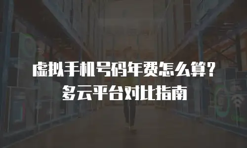 虚拟手机号码年费怎么算？多云平台对比指南