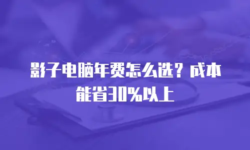 影子电脑年费怎么选？成本能省30%以上