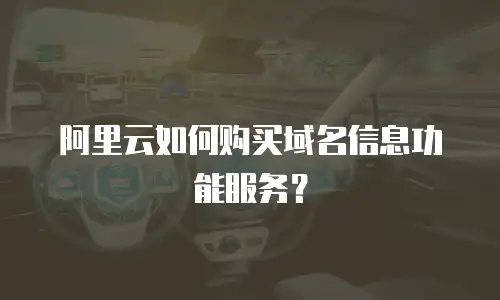阿里云如何购买域名信息功能服务？