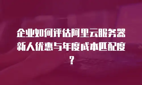 企业如何评估阿里云服务器新人优惠与年度成本匹配度？