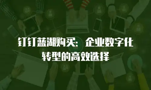 钉钉蓝湖购买：企业数字化转型的高效选择