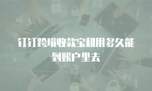钉钉跨境收款宝租用多久能到账户里去