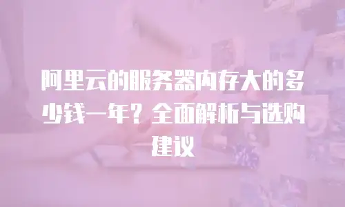 阿里云的服务器内存大的多少钱一年？全面解析与选购建议