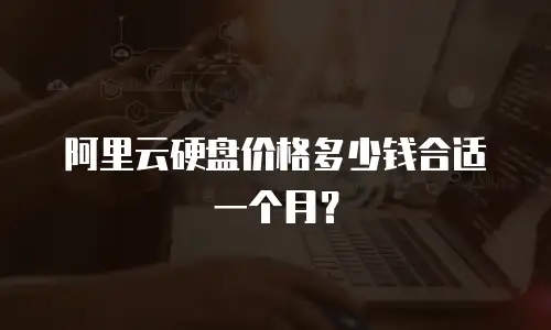 阿里云硬盘价格多少钱合适一个月？
