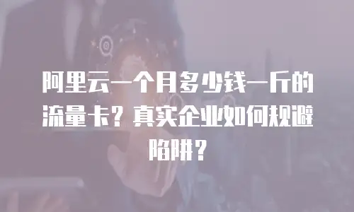 阿里云一个月多少钱一斤的流量卡？真实企业如何规避陷阱？