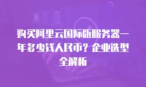 购买阿里云国际版服务器一年多少钱人民币？企业选型全解析