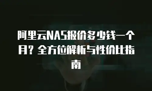 阿里云NAS报价多少钱一个月？全方位解析与性价比指南