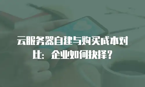 云服务器自建与购买成本对比：企业如何抉择？