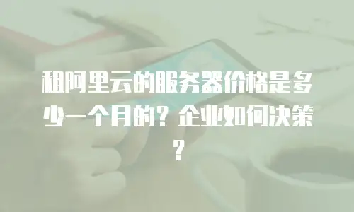 租阿里云的服务器价格是多少一个月的？企业如何决策？