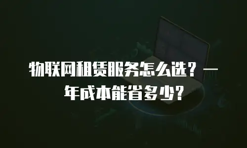 物联网租赁服务怎么选？一年成本能省多少？