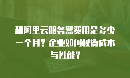 租阿里云服务器费用是多少一个月？企业如何权衡成本与性能？