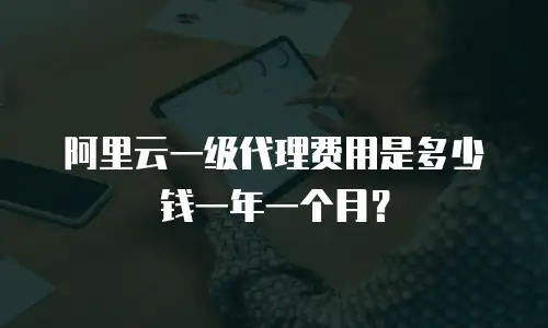 阿里云一级代理费用是多少钱一年一个月？