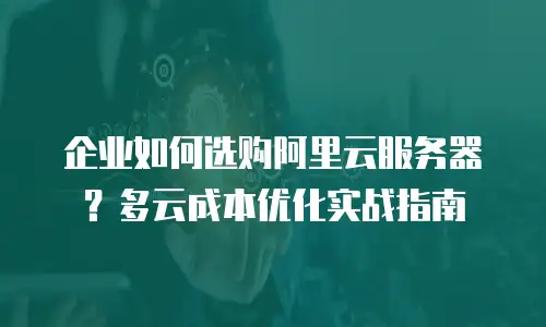 企业如何选购阿里云服务器？多云成本优化实战指南