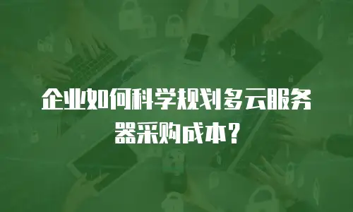 企业如何科学规划多云服务器采购成本？