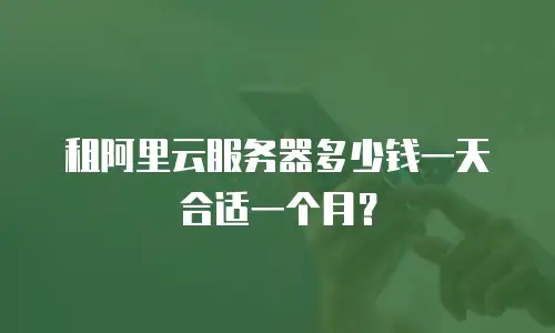 租阿里云服务器多少钱一天合适一个月？