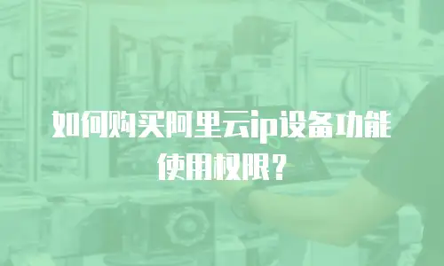 如何购买阿里云ip设备功能使用权限？