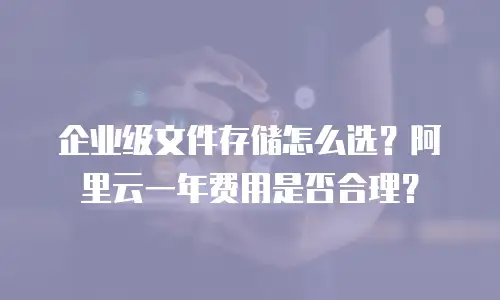 企业级文件存储怎么选？阿里云一年费用是否合理？