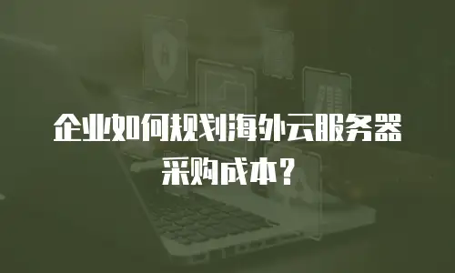 企业如何规划海外云服务器采购成本？