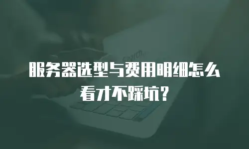 服务器选型与费用明细怎么看才不踩坑？