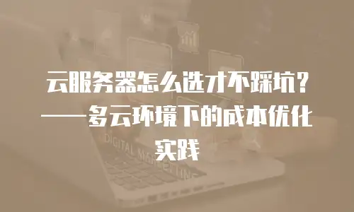 云服务器怎么选才不踩坑？——多云环境下的成本优化实践