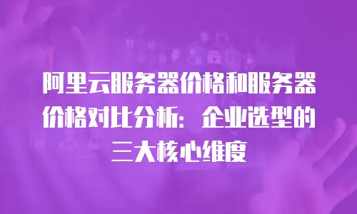 阿里云服务器价格和服务器价格对比分析：企业选型的三大核心维度