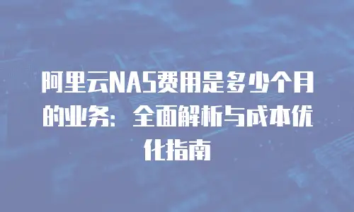 阿里云NAS费用是多少个月的业务：全面解析与成本优化指南