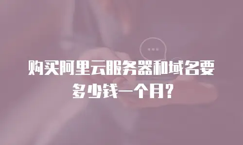 购买阿里云服务器和域名要多少钱一个月？
