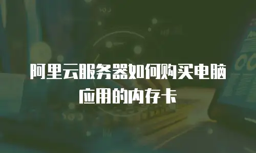 阿里云服务器如何购买电脑应用的内存卡