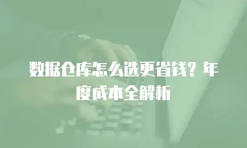 数据仓库怎么选更省钱？年度成本全解析