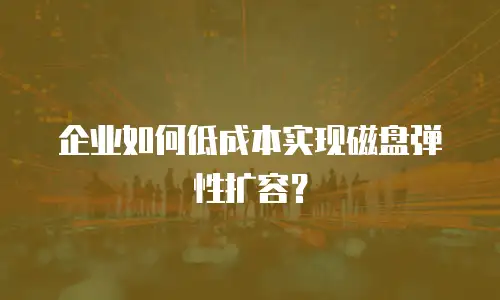 企业如何低成本实现磁盘弹性扩容？