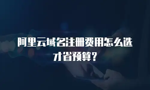 阿里云域名注册费用怎么选才省预算？