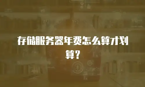 存储服务器年费怎么算才划算？