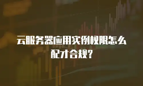 云服务器应用实例权限怎么配才合规？