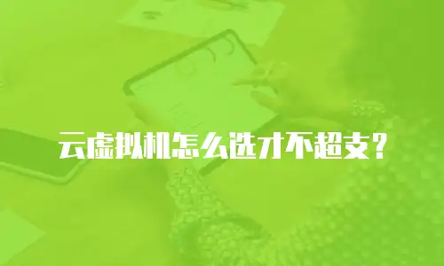 云虚拟机怎么选才不超支？