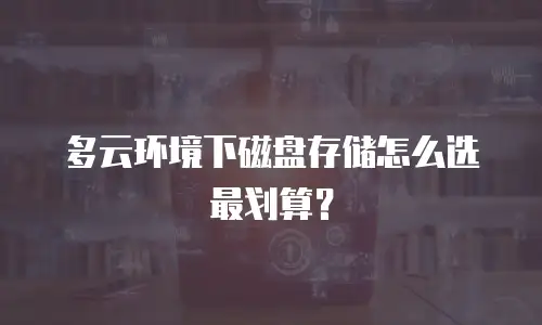多云环境下磁盘存储怎么选最划算？