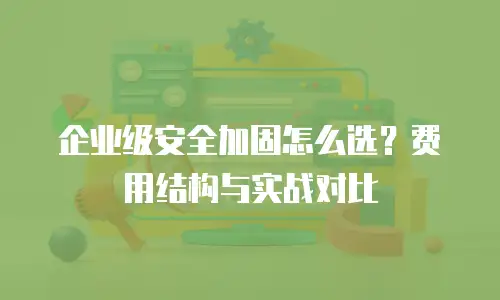 企业级安全加固怎么选？费用结构与实战对比