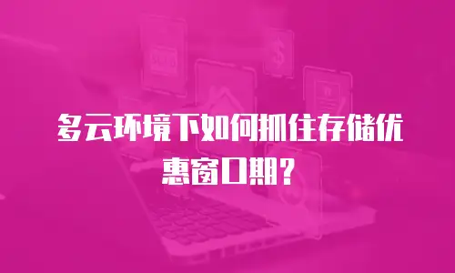 多云环境下如何抓住存储优惠窗口期？