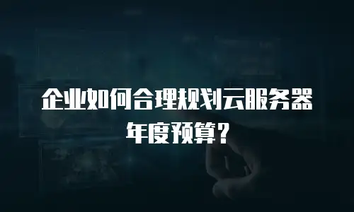 企业如何合理规划云服务器年度预算？