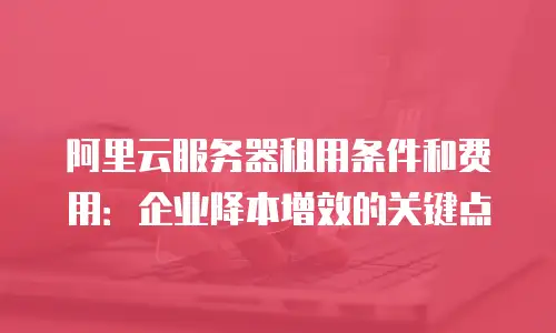 阿里云服务器租用条件和费用：企业降本增效的关键点
