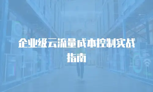 企业级云流量成本控制实战指南