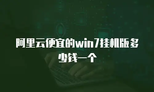 阿里云便宜的win7挂机版多少钱一个