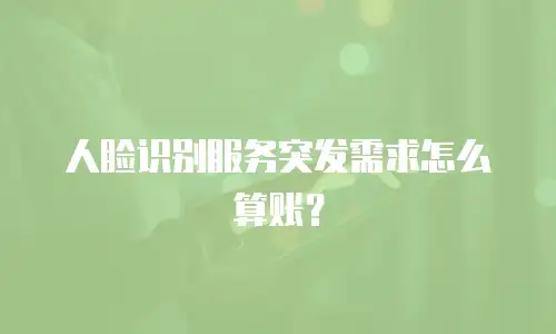 人脸识别服务突发需求怎么算账？