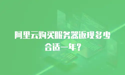 阿里云购买服务器返现多少合适一年？