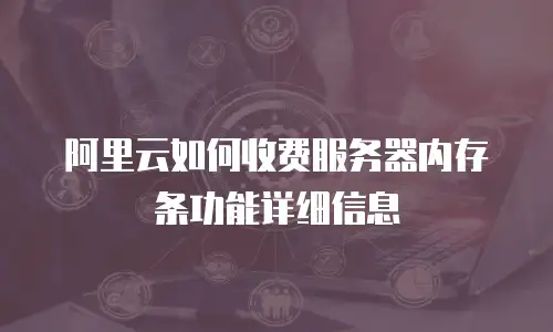 阿里云如何收费服务器内存条功能详细信息