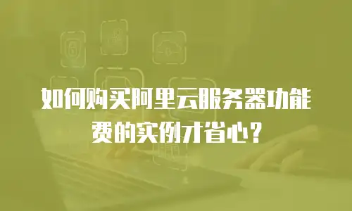 如何购买阿里云服务器功能费的实例才省心？