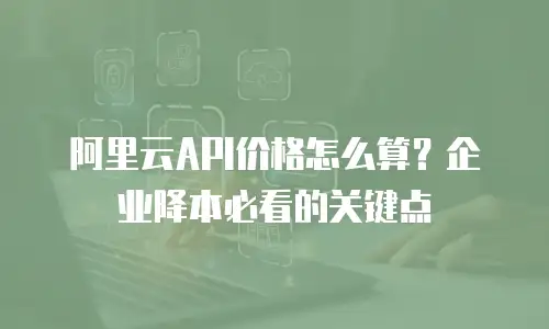 阿里云API价格怎么算？企业降本必看的关键点